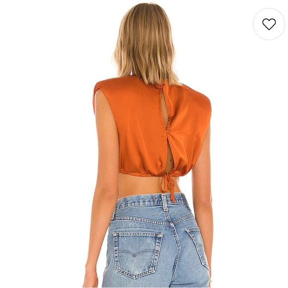 Super down burnt orange cropped top, new with tags attached - Picture 2 of 2